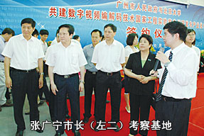张广宁市长（左二）考察基地