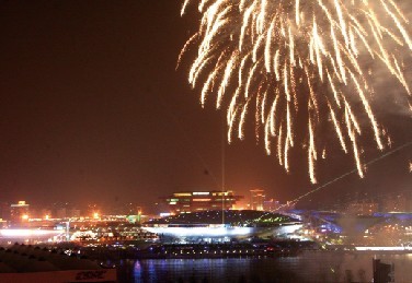 上海世博会开幕式烟花表演 