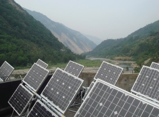 安装在北川水文自动测报站的10套太阳能应急电源系统