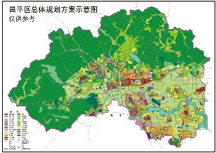 昌平总体规划方案示意图