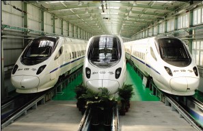 长春轨道客车股份有限公司生产的“和谐号”动车组